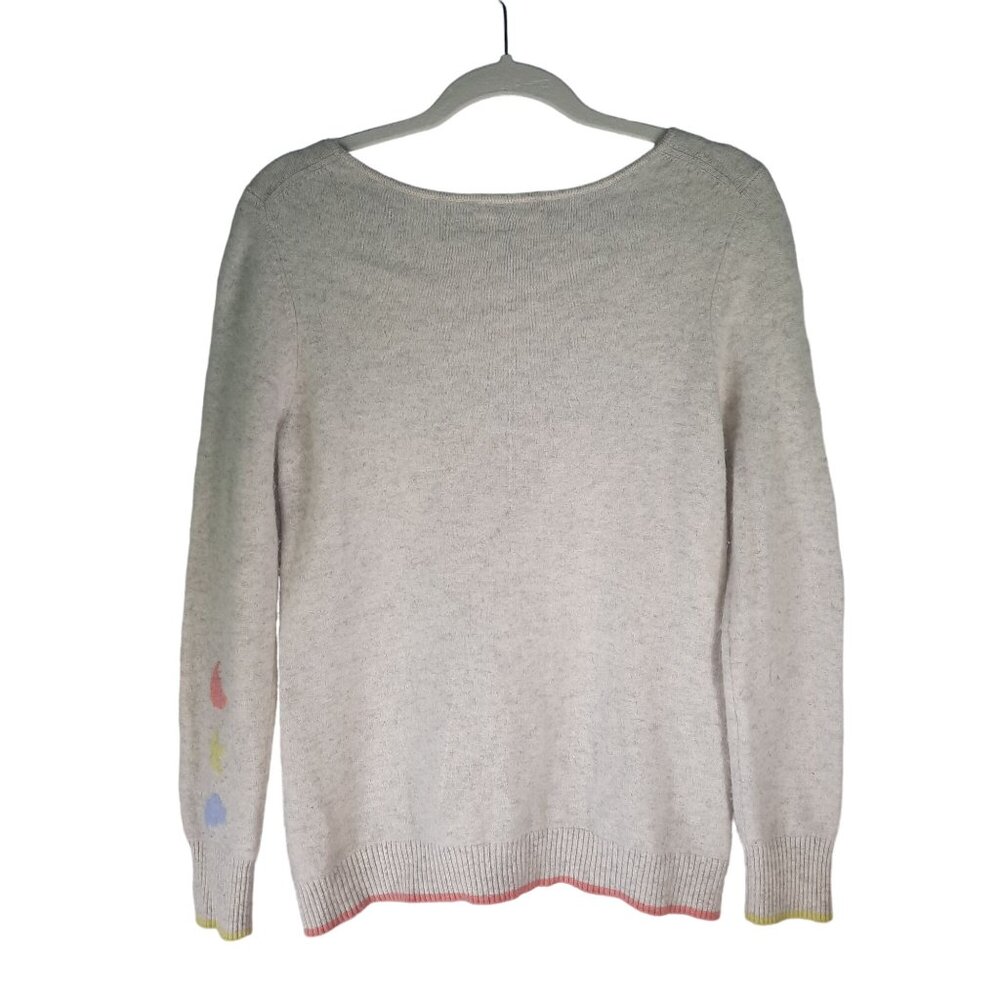 InCashmere Crew Neck Sunday Print 100% Cashmere Crew Neck - Picture 3 of 11